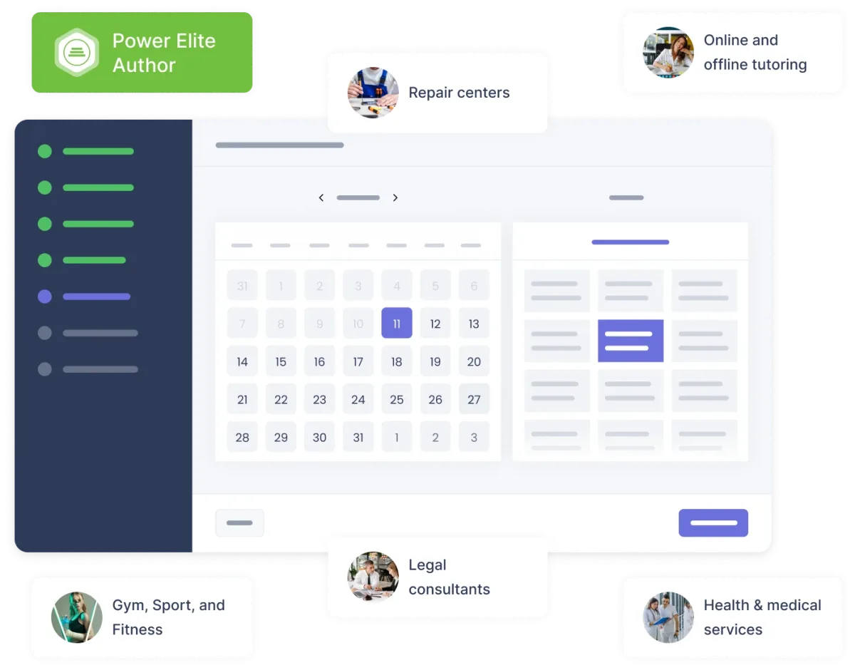 Booknetic booking plugin dashboard and booking interface