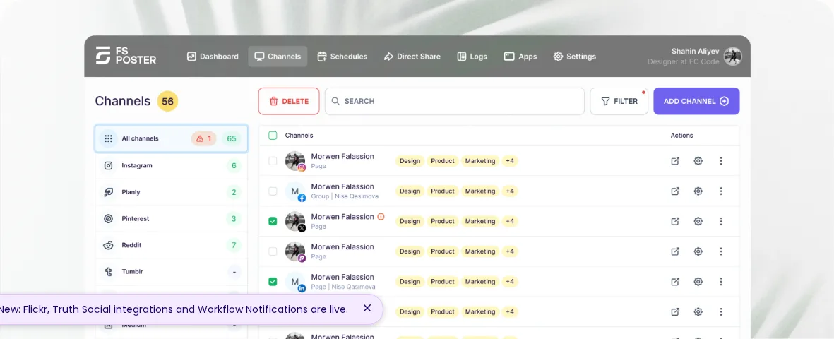 FS Poster Dashboard zur Social-Media-Planung in WordPress