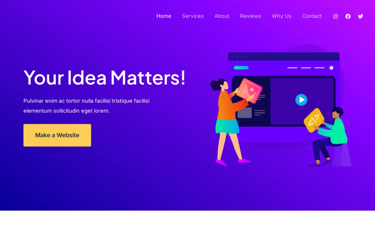 Astra free WordPress theme homepage demo for coaches